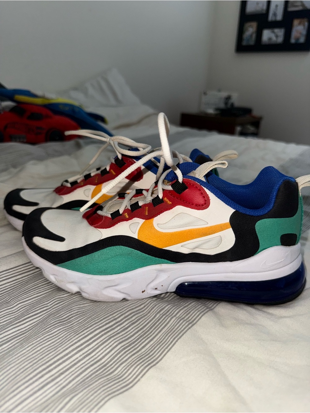 Kids Multicolor Athletic Sneakers - Blue/Green/Yellow/Red